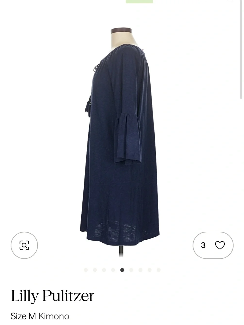 Lilly Pulitzer Navy 3/4 Bell Sleeve Dress - Picture 4 of 9